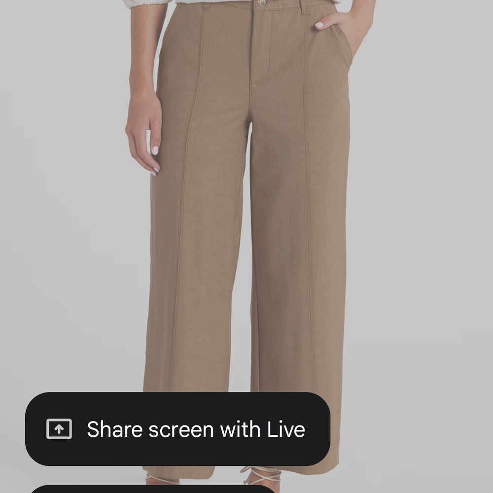 Democracy Women's Cropped Tan Pants